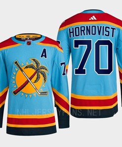 Florida Panthers 2023 Reverse Retro 2.0 Patric Hornqvist 70 Blue Primegreen Jersey Men's - Robokeg