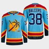 Florida Panthers 2023 Reverse Retro 2.0 Rudolfs Balcers 38 Blue Primegreen Jersey Men's - Robokeg