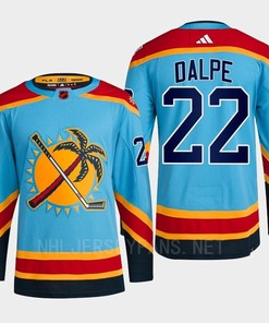 Florida Panthers 2023 Reverse Retro 2.0 Zac Dalpe 22 Blue Primegreen Jersey Men's - Robokeg