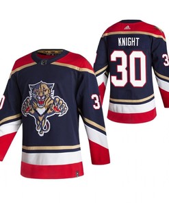 Florida Panthers 2023 Reverse Retro Spencer Knight 30 Special Edition Jersey Navy Jersey - Robokeg