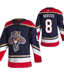 Florida Panthers 8 Matt Kiersted 2023 Reverse Retro Blue Jersey Jersey - Robokeg