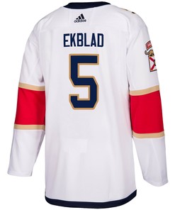Florida Panthers Aaron Ekblad 5 Away 2023 Stanley Cup Champions Breakaway Men Jersey - White - Robokeg