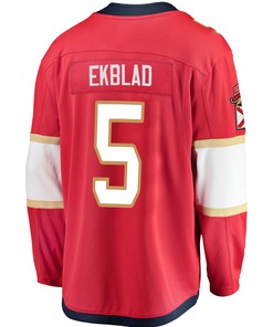 Florida Panthers Aaron Ekblad 5 Home 2023 Stanley Cup Final Breakaway Men Jersey - Red - Robokeg
