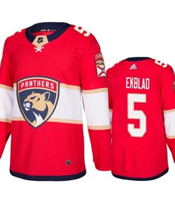 Florida Panthers Aaron Ekblad 5 Home Red Jersey Jersey - Robokeg