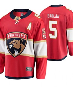 Florida Panthers Aaron Ekblad 5 Player Home Red Jersey Jersey - Robokeg