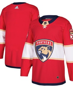 Florida Panthers Adidas Home Authentic Blank Jersey - Red Nhl - Robokeg