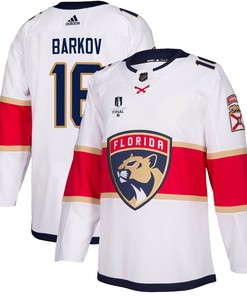 Florida Panthers Aleksander Barkov 16 Away 2023 Stanley Cup Final Breakaway Men Jersey - White - Robokeg