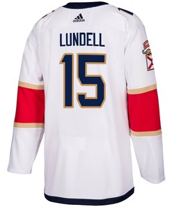 Florida Panthers Anton Lundell 15 Away 2023 Stanley Cup Final Breakaway Men Jersey - White - Robokeg
