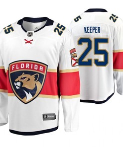 Florida Panthers Brady Keeper 25 White Away Breakaway Player Jersey Jersey - Robokeg
