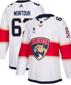 Florida Panthers Brandon Montour 62 Away 2023 Stanley Cup Final Breakaway Men Jersey - White - Robokeg