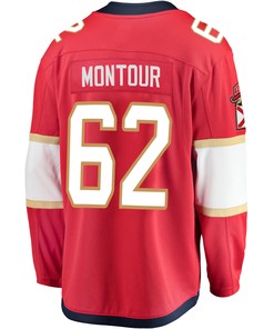 Florida Panthers Brandon Montour 62 Home 2023 Stanley Cup Playoffs Breakaway Men Jersey - Red - Robokeg