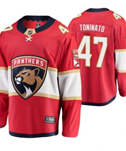 Florida Panthers Dominic Toninato 47 Jersey Men's Home Breakaway Player Jersey - Robokeg