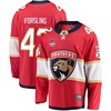 Florida Panthers Gustav Forsling 42 Home 2023 Stanley Cup Final Breakaway Men Jersey - Red - Robokeg
