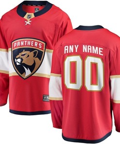 Florida Panthers Home Breakaway Custom Jersey - Red - Robokeg