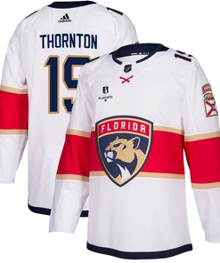 Florida Panthers Joe Thornton 19 Away 2023 Stanley Cup Playoffs Breakaway Men Jersey - White - Robokeg