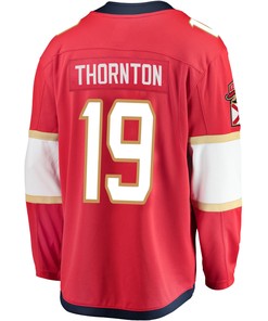Florida Panthers Joe Thornton 19 Home 2023 Stanley Cup Champions Breakaway Men Jersey - Red - Robokeg