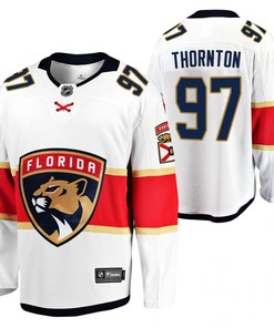Florida Panthers Joe Thornton 97 2023 Jersey White Away Jersey Jersey - Robokeg
