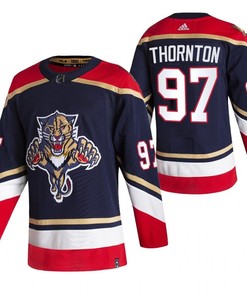 Florida Panthers Joe Thornton 97 Navy 2023 2023 Reverse Retro Jersey Jersey - Robokeg