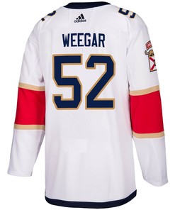 Florida Panthers MacKenzie Weegar 52 Away 2023 Stanley Cup Final Breakaway Men Jersey - White - Robokeg