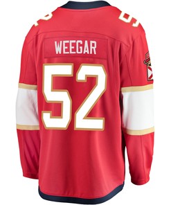 Florida Panthers MacKenzie Weegar 52 Home 2023 Stanley Cup Playoffs Breakaway Men Jersey - Red - Robokeg