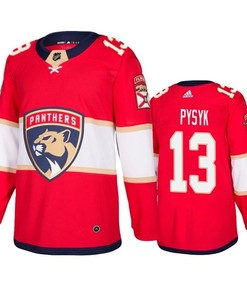 Florida Panthers Mark Pysyk 13 Home Red Jersey Jersey - Robokeg