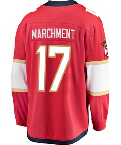 Florida Panthers Mason Marchment 17 Home 2023 Stanley Cup Champions Breakaway Men Jersey - Red - Robokeg