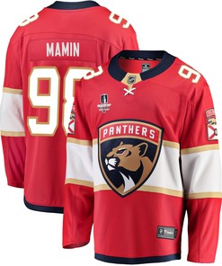 Florida Panthers Maxim Mamin 98 Home 2023 Stanley Cup Final Breakaway Men Jersey - Red - Robokeg
