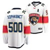 Florida Panthers Patric Hornqvist 2023 Jersey White Cyrillic Alphabet 500 Honor Bobrovsky Jersey Jersey - Robokeg