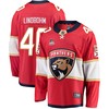Florida Panthers Petteri Lindbohm 40 Home 2023 Stanley Cup Playoffs Breakaway Men Jersey - Red - Robokeg