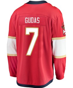 Florida Panthers Radko Gudas 7 Home 2023 Stanley Cup Champions Breakaway Men Jersey - Red - Robokeg
