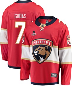 Florida Panthers Radko Gudas 7 Home 2023 Stanley Cup Playoffs Breakaway Men Jersey - Red - Robokeg