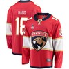 Florida Panthers Robert Hagg 18 Home 2023 Stanley Cup Final Breakaway Men Jersey - Red - Robokeg