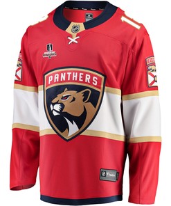 Florida Panthers Robert Hagg 18 Home 2023 Stanley Cup Playoffs Breakaway Men Jersey - Red - Robokeg