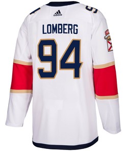 Florida Panthers Ryan Lomberg 94 Away 2023 Stanley Cup Champions Breakaway Men Jersey - White - Robokeg