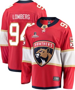 Florida Panthers Ryan Lomberg 94 Home 2023 Stanley Cup Champions Breakaway Men Jersey - Red - Robokeg