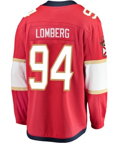 Florida Panthers Ryan Lomberg 94 Home 2023 Stanley Cup Champions Breakaway Men Jersey - Red - Robokeg