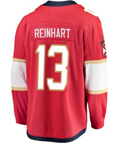 Florida Panthers Sam Reinhart 13 Home 2023 Stanley Cup Final Breakaway Men Jersey - Red - Robokeg
