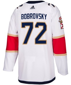 Florida Panthers Sergei Bobrovsky 72 Away 2023 Stanley Cup Playoffs Breakaway Men Jersey - White - Robokeg