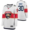 Florida Panthers Spencer Knight 30 2023 Away Women White Draft Jersey - Robokeg