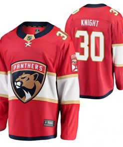 Florida Panthers Spencer Knight 30 2023 Jersey Red Home Breakaway Jersey Jersey - Robokeg