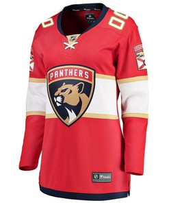 Florida Panthers Women's Home Breakaway Custom Jersey - Red - Robokeg