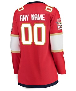 Florida Panthers Women's Home Breakaway Custom Jersey - Red - Robokeg