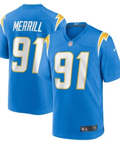 Forrest Merrill Los Angeles Chargers Player Game Jersey - Powder Blue Nfl - Robokeg