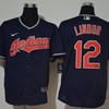 Francisco Lindor #12 2020 Mlb Black Blue Jersey - Robokeg