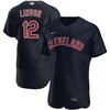 Francisco Lindor #12 2020 Mlb Cleveland Guardians Jersey - Dark Blue - Robokeg