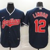 Francisco Lindor #12 2020 Mlb Dark Blue Jersey - Robokeg