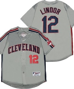 Francisco Lindor #12 2020 Mlb Grey Jersey - Robokeg
