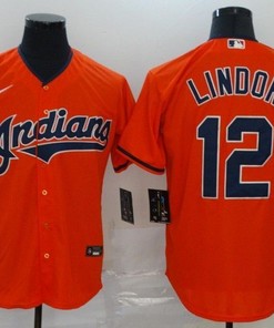 Francisco Lindor #12 2020 Mlb Orange Jersey - Robokeg