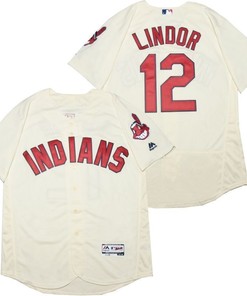 Francisco Lindor #12 2020 Mlb White Jersey A16 - Robokeg