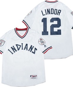 Francisco Lindor #12 2020 Mlb White Jersey A2 - Robokeg